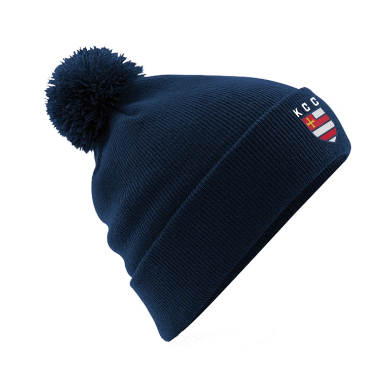 KIRKBY IN FURNESS CC Original Pom Pom Beanie : Navy