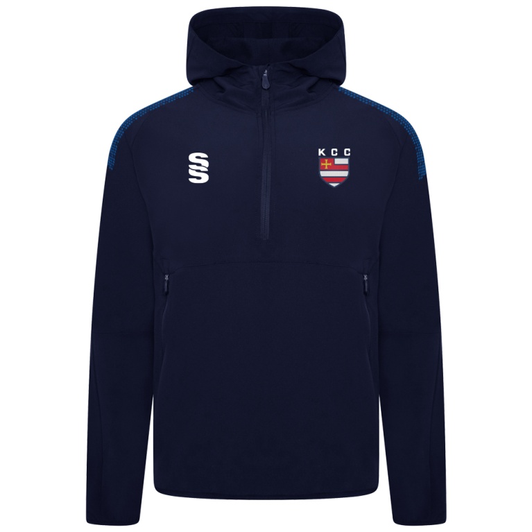 KIRKBY IN FURNESS CC Dual Elite 1/4 Zip Hoody / Rain Jacket : Navy