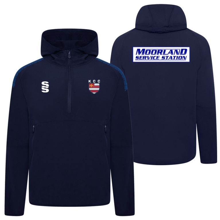 KIRKBY IN FURNESS CC Dual Elite 1/4 Zip Hoody / Rain Jacket : Navy