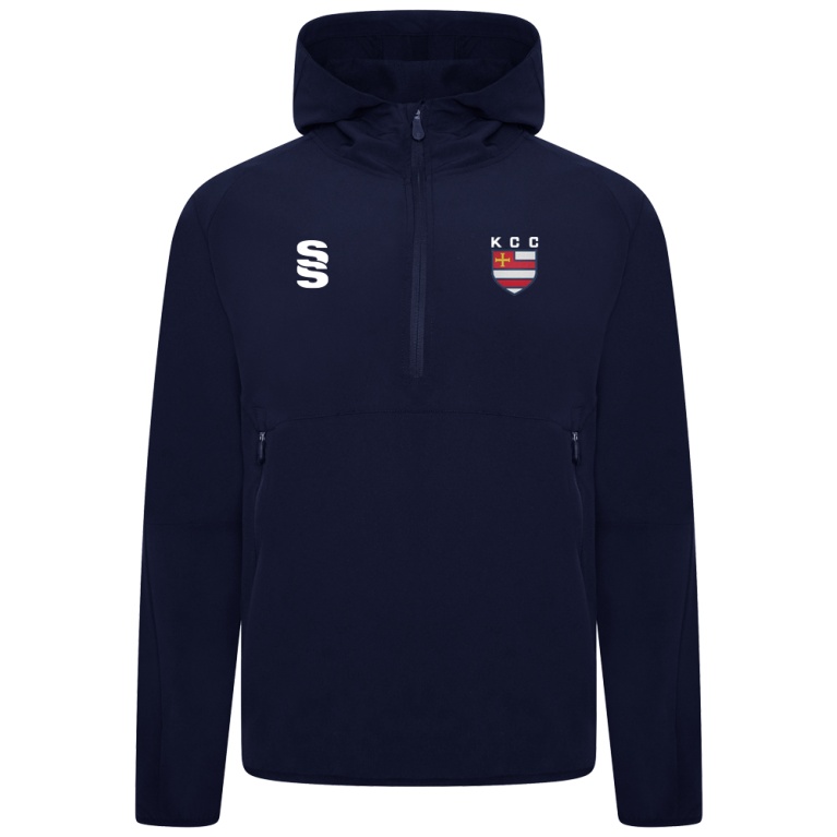 KIRKBY IN FURNESS CC Dual Elite 1/4 Zip Hoody / Rain Jacket : Navy