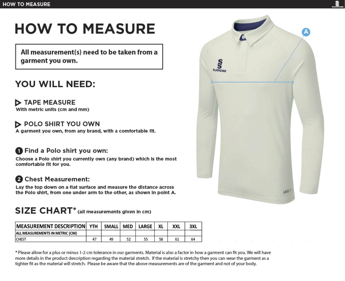 Kirkby In Furness - Ergo L/S Shirt - Size Guide